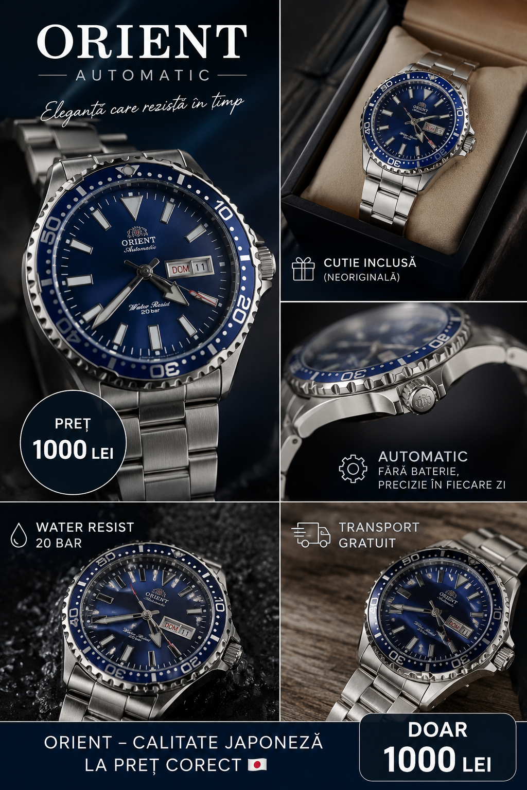 Orient automatic Blue